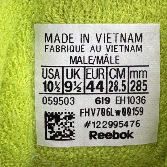 Reebok Classic Leather Shoes Mens Size 10.5 Gray Neon Concept Sample 005 EH1036 - Picture 11 of 11